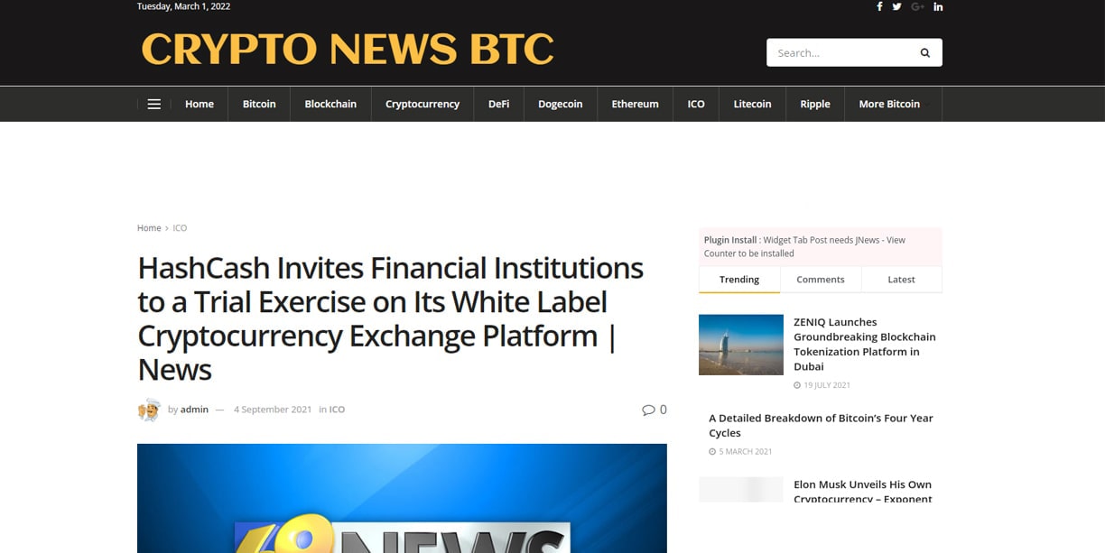 HashCash Invites Financial Institutions